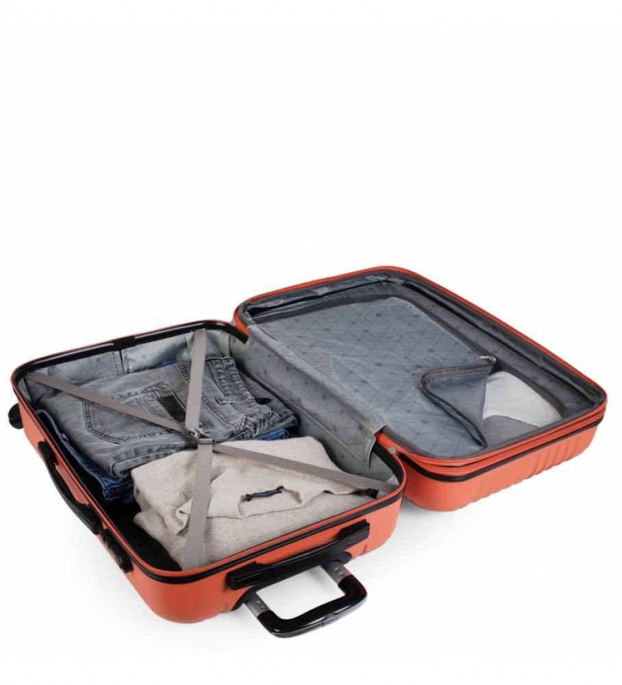 Mala de viagem rígida grande ITACA XL com 4 rodas T71570 Antracite - 76x49x30cm -