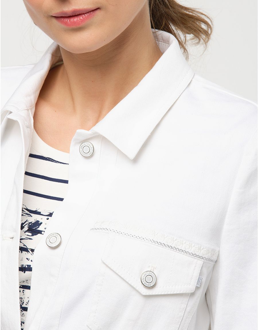 Veste en jean blanc