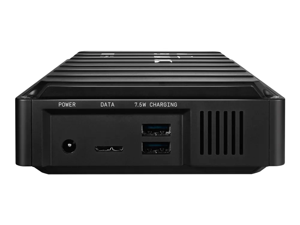 WD_BLACK D10 Game Drive WDBA3P0080HBK - Harddisk - 8 TB - ekstern (bærbar) - USB 3.2 Gen 1 - 7200 rpm - sort