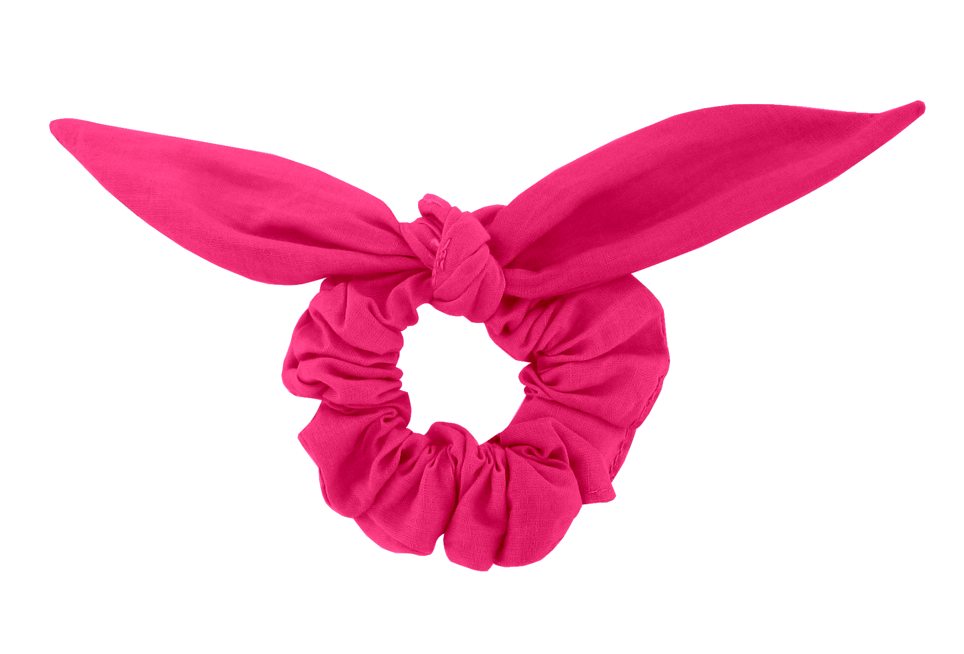 Chouchou Nœud Fuchsia