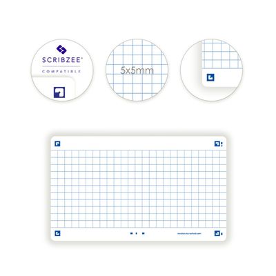 Oxford FLASH 2.0 - Pack de 32 cartes - A7 - petitis carreaux - blanc