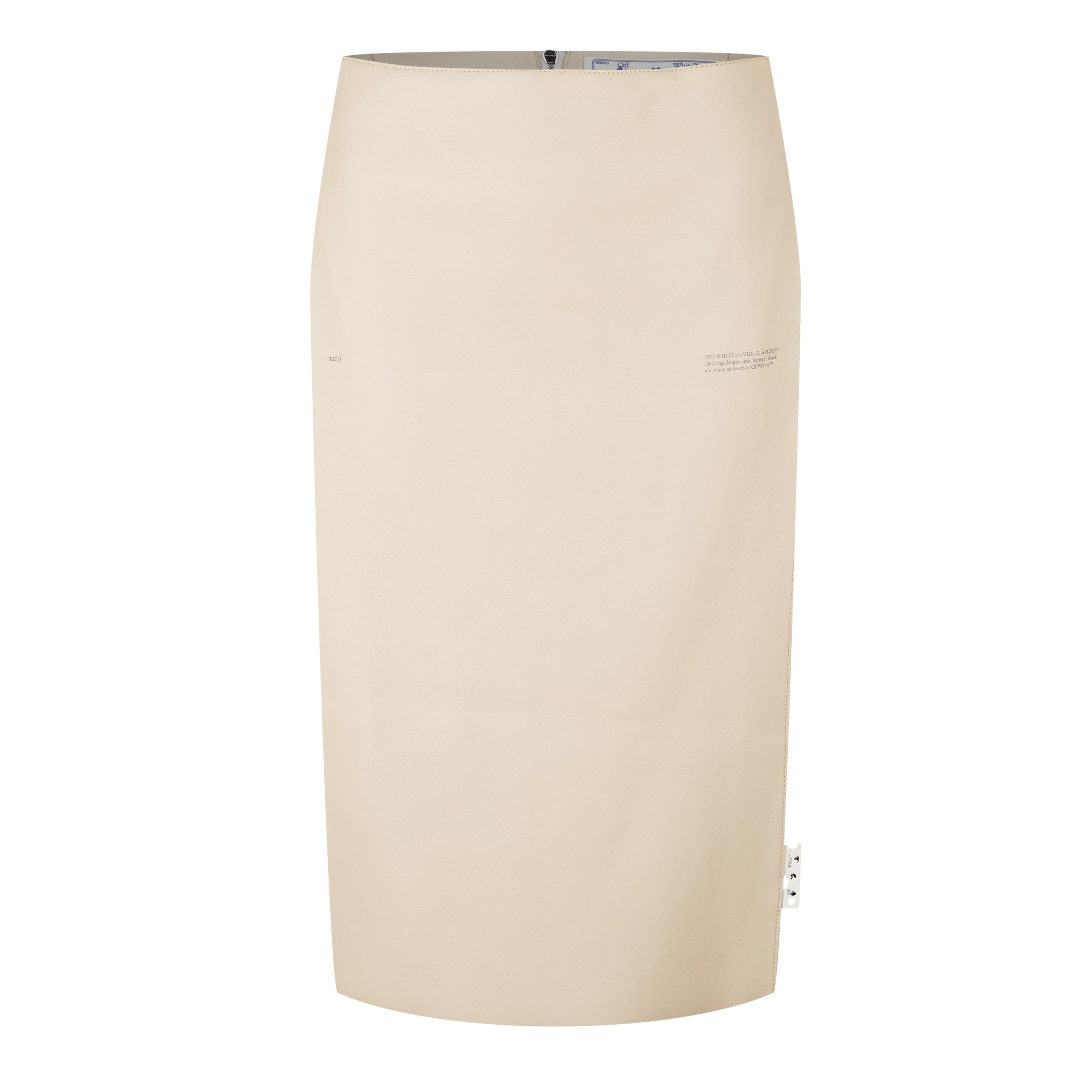 Off White Leather Skirt