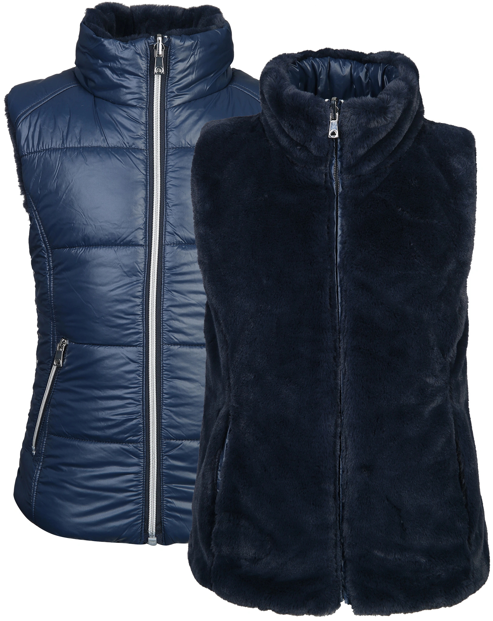 Steppweste PLUSH zum Wenden in dark navy