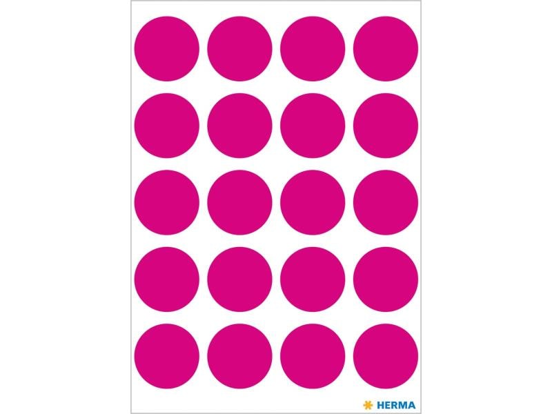 Herma Stickers Klebepunkte Vario Ø 19 mm, Pink Markierungspunkte Sticker