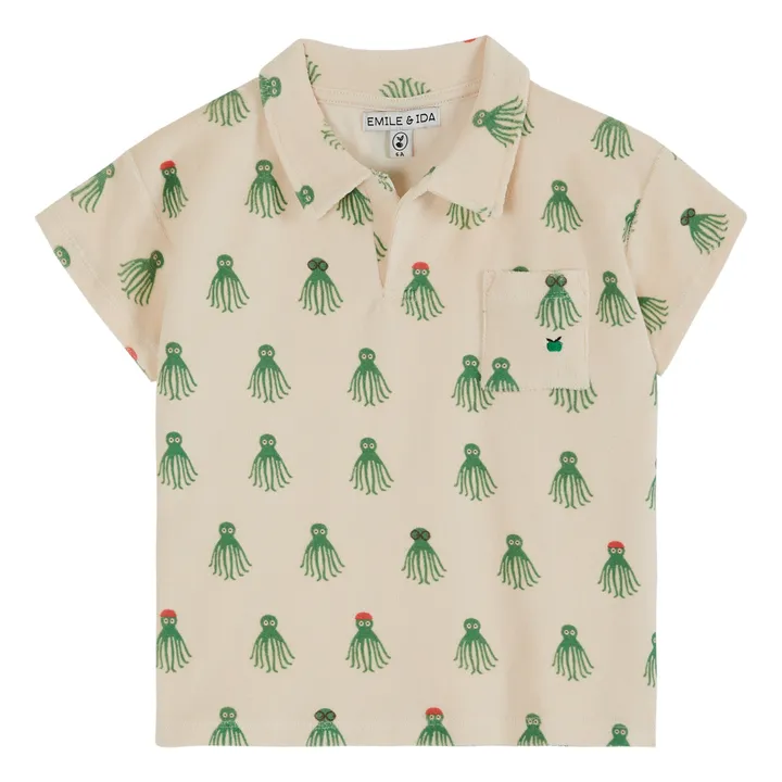 Emile et Ida Polo Eponge Octopus | Vert