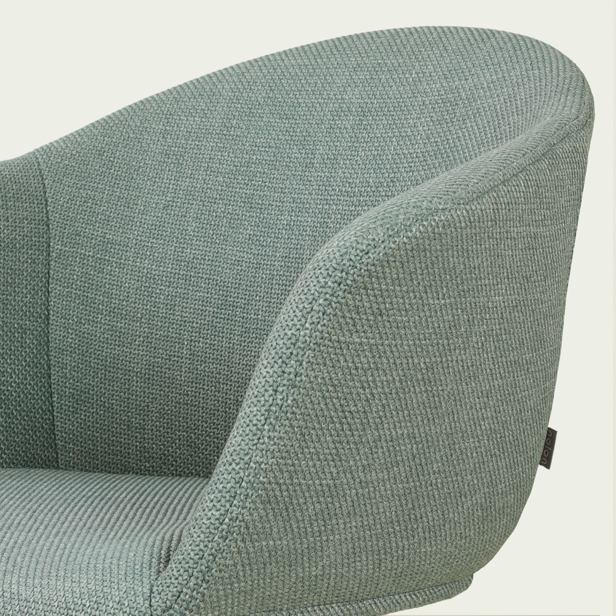 Barkruk Nino-Otis H65 cm wit onderstel saliegroen