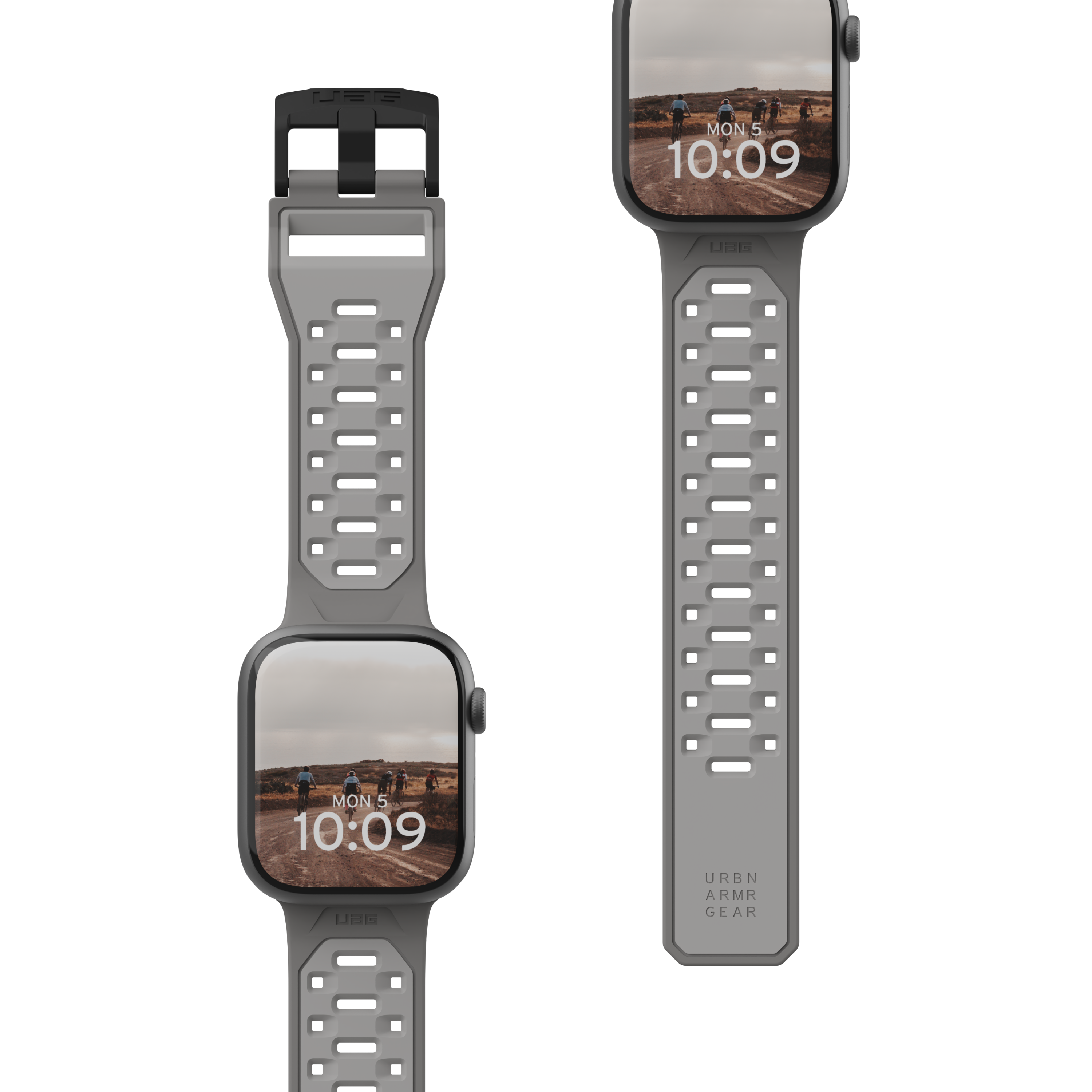 Apple Watch (49/46/45/44 mm) Civilian Watch Strap Silikon Armband (194002113636) - Titanium (Silber)