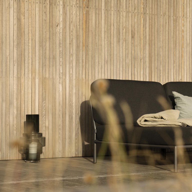 Houe Level Cozy Corner loungebank links frame donkergrijs stof dark grey basic
