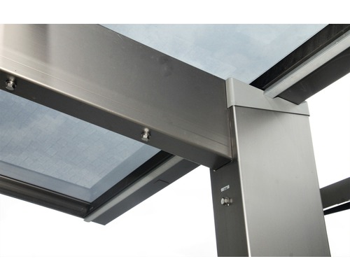 KRB Skiatsu enkele carport met hitte-, UV- en hagelbescherming, 270x500 cm, urban grey