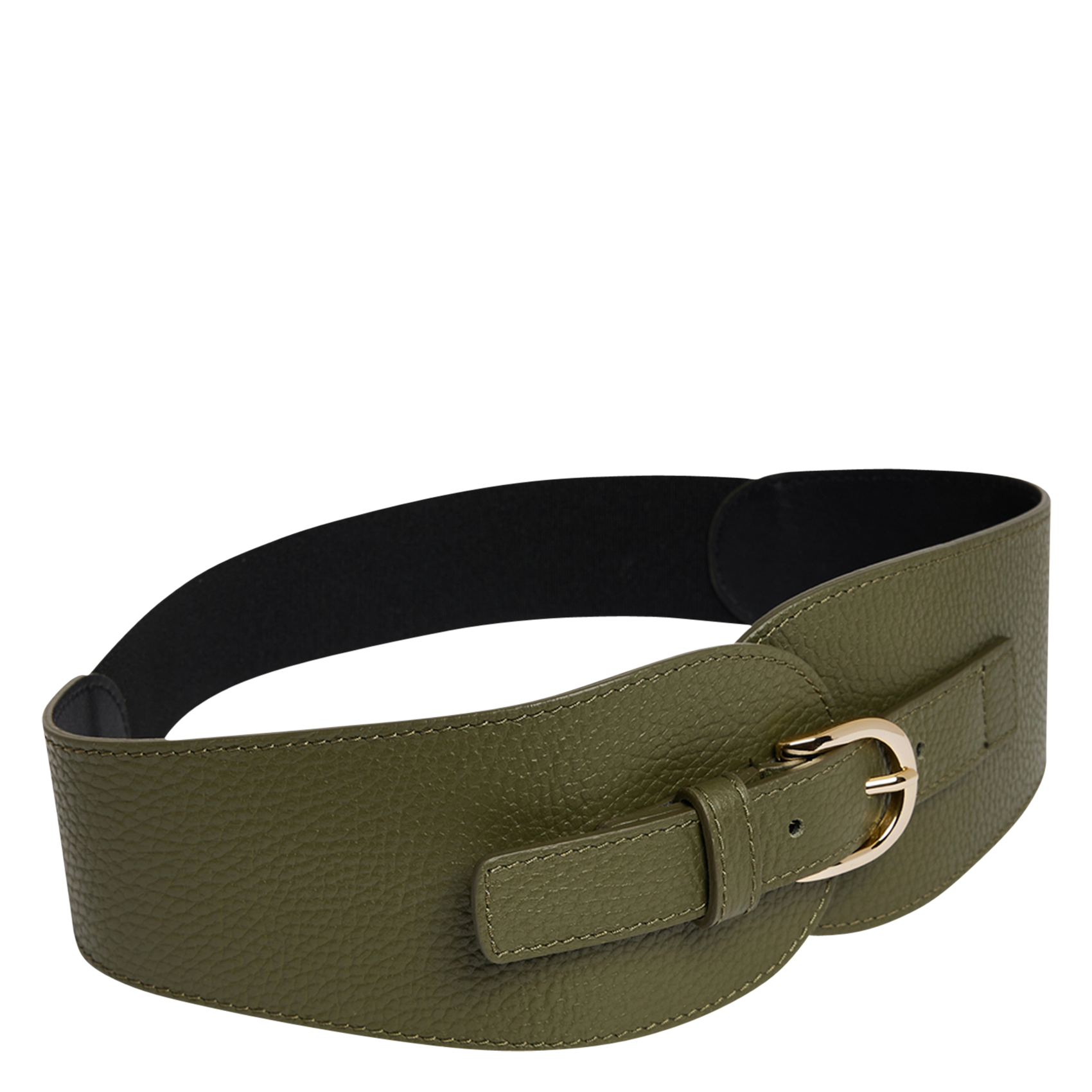 OLYMPE - Ceinture corset en cuir | Vert