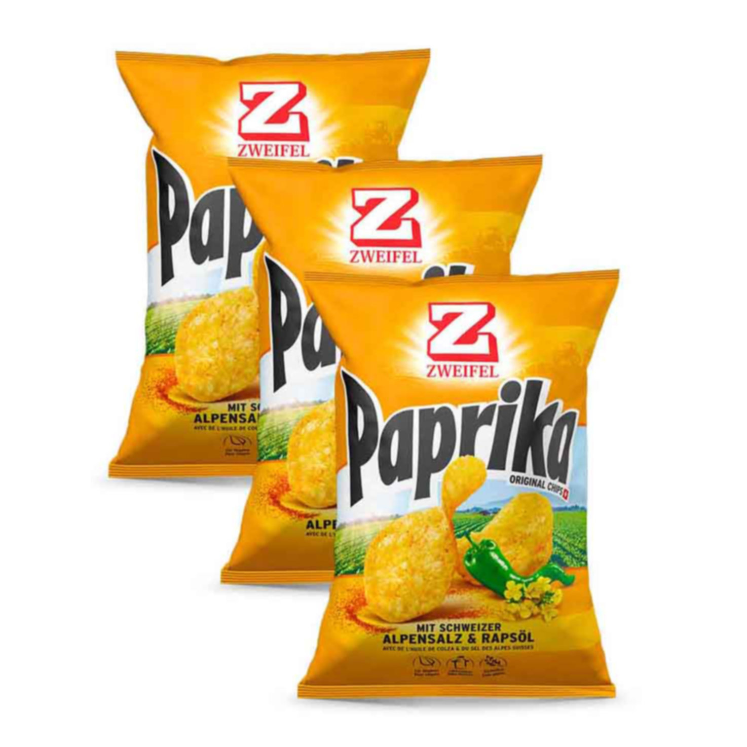 Zweifel Chips Paprika 3x30g