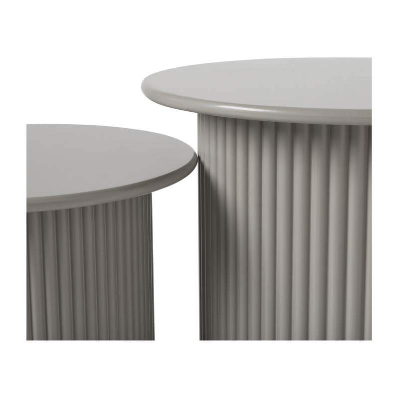 Bijzettafels Oslo - grijs - set van 2
