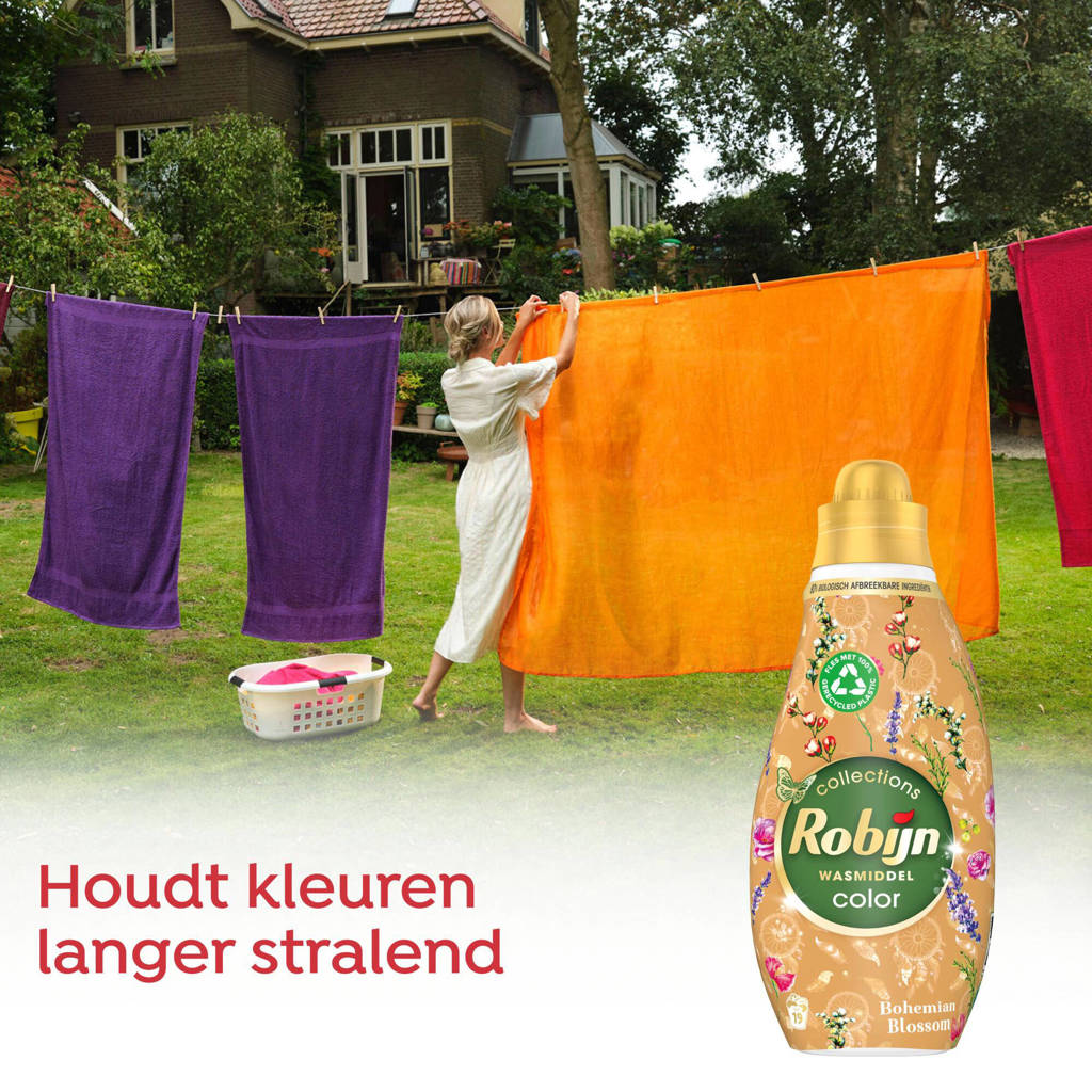 Heerlijk!vloeibaar wasmiddel Color Bohemian Blossom - 8 x 19 wasbeurten - 152 wasbeurten