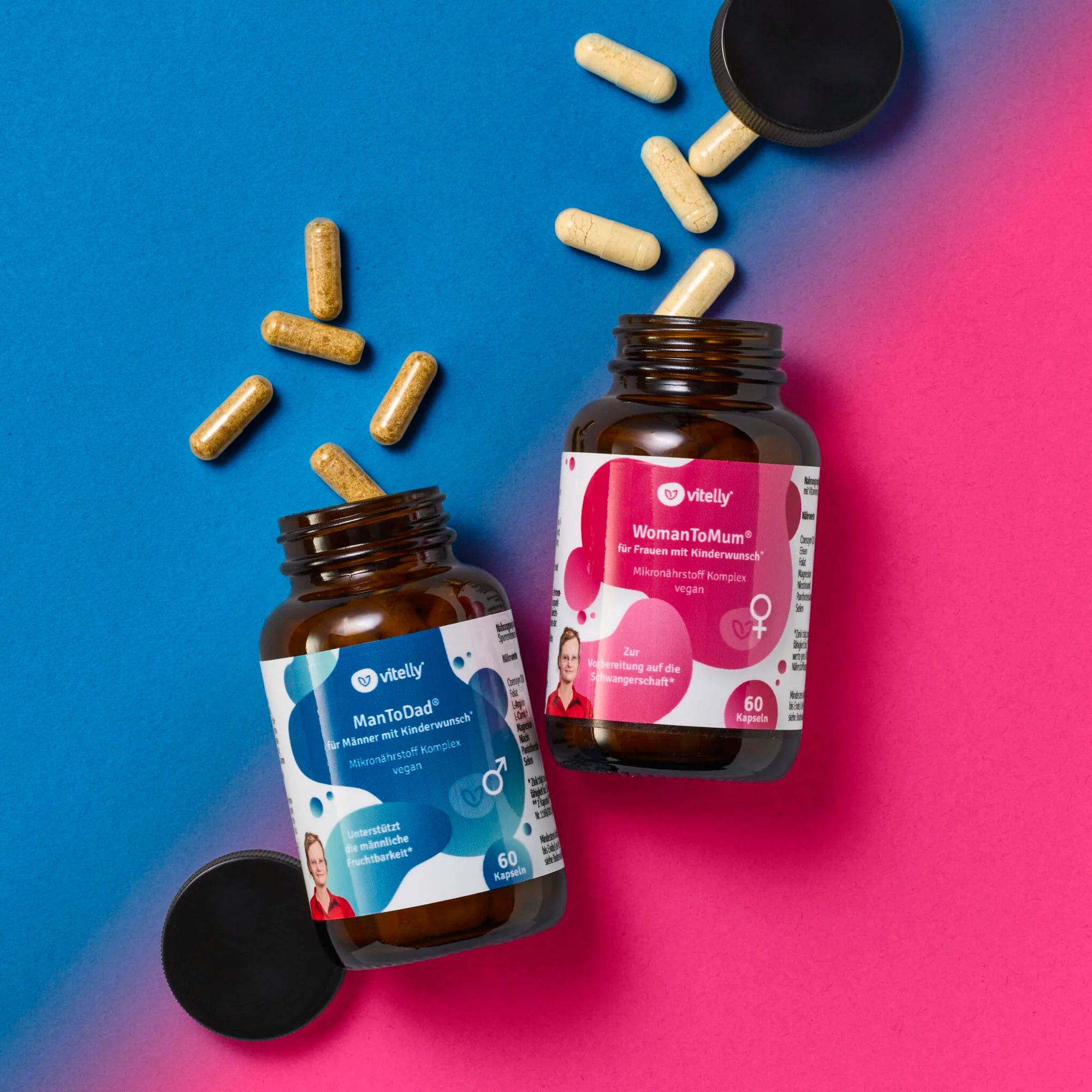 vitelly BabyBoom Duo – Kinderwunsch Kapseln für Sie & Ihn für einen Monat