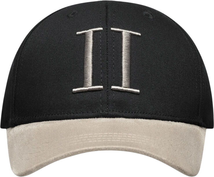 Les Deux Baseball Cap Contrast Suede II Black/dark sand
