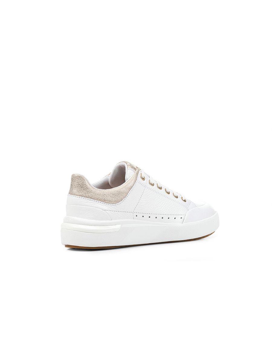 Baskets cuir blanc