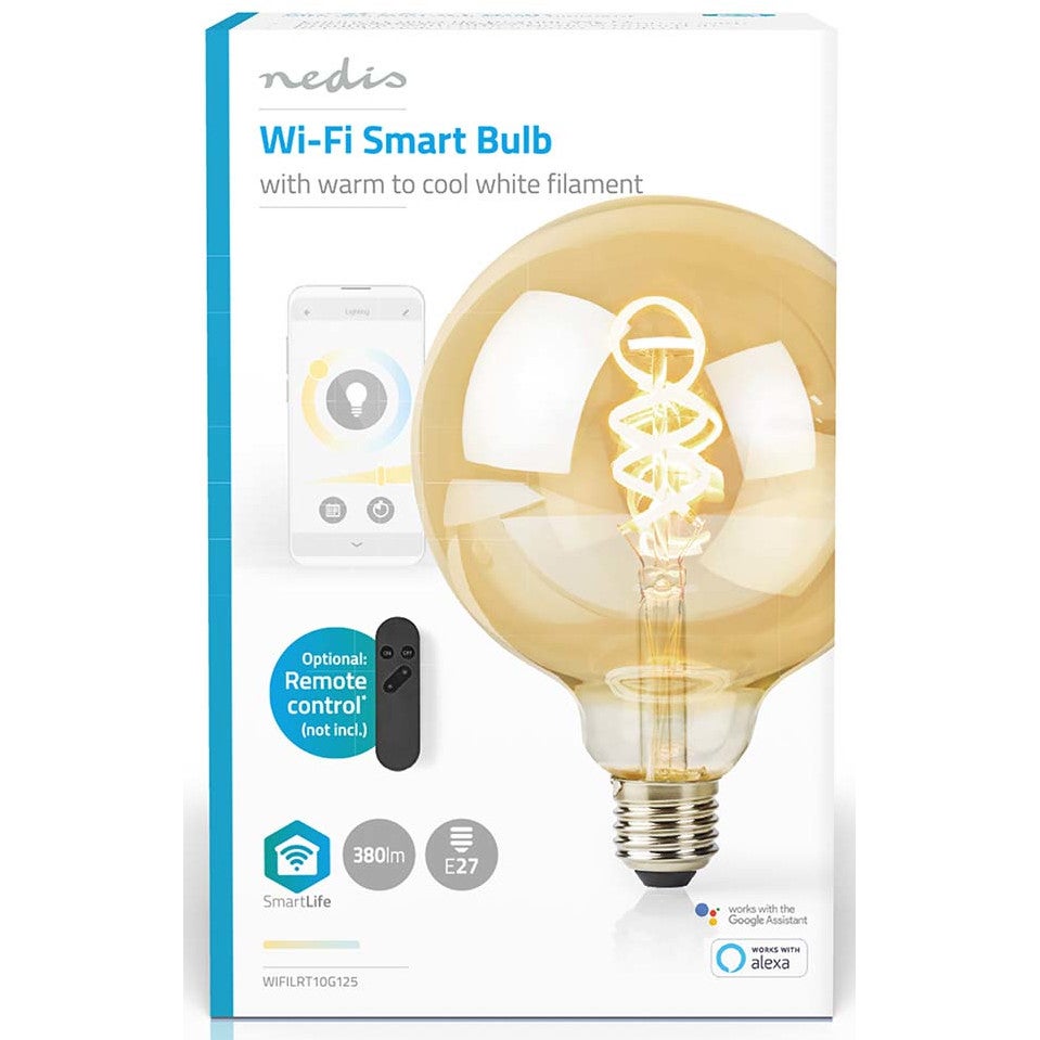 Nedis WIFILRT10G125 Smartlife LED Filamentlamp E27 806lm 4.9W warm-cool white