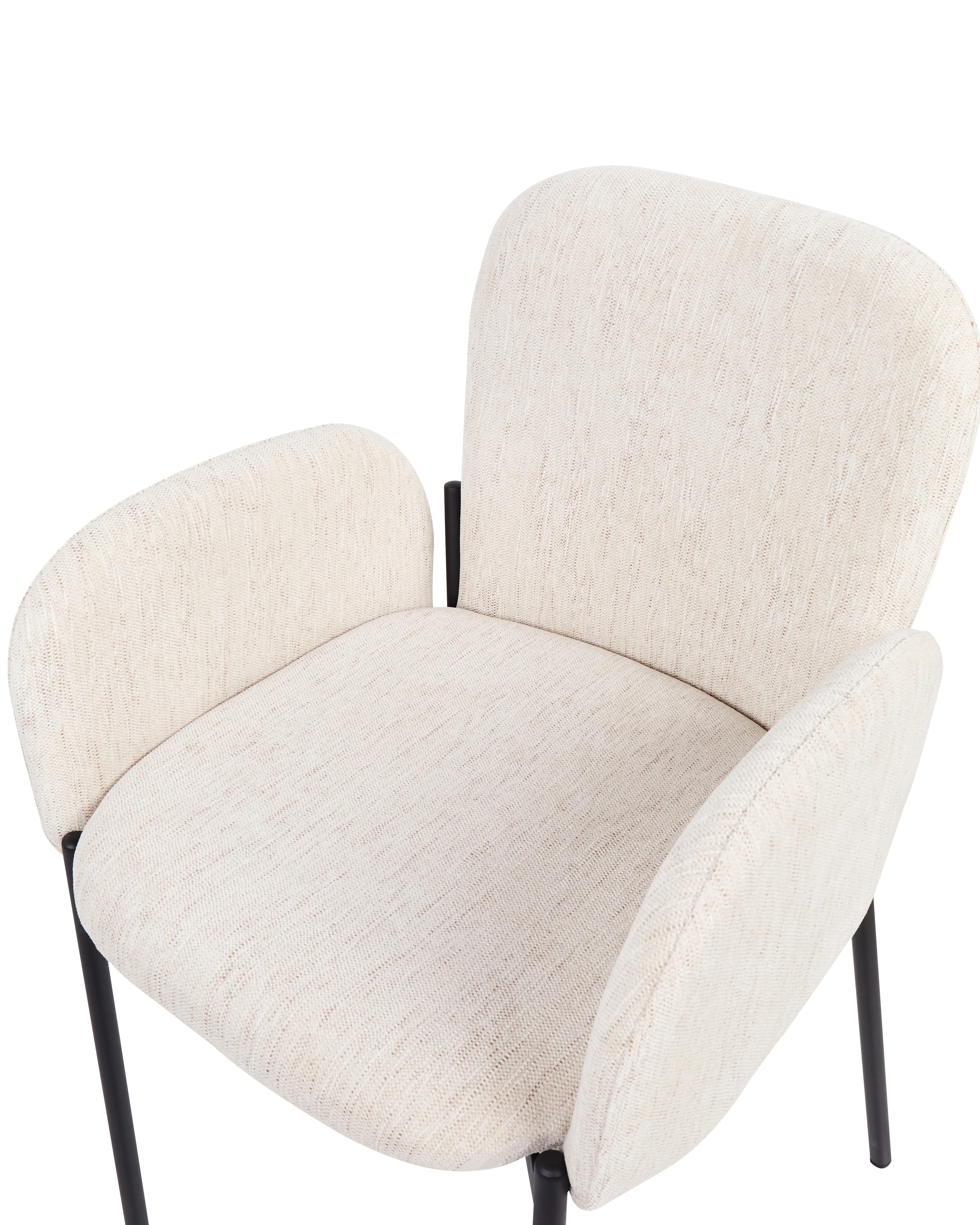 Set van 2 eetkamerstoelen ALBEE Beige