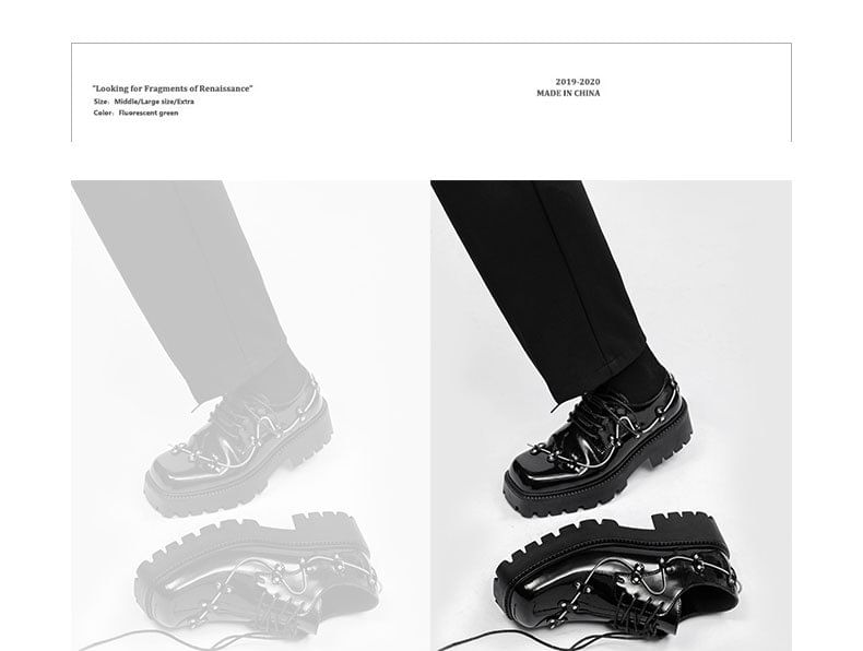Malnia Home - Vierkante veterschoenen met platform