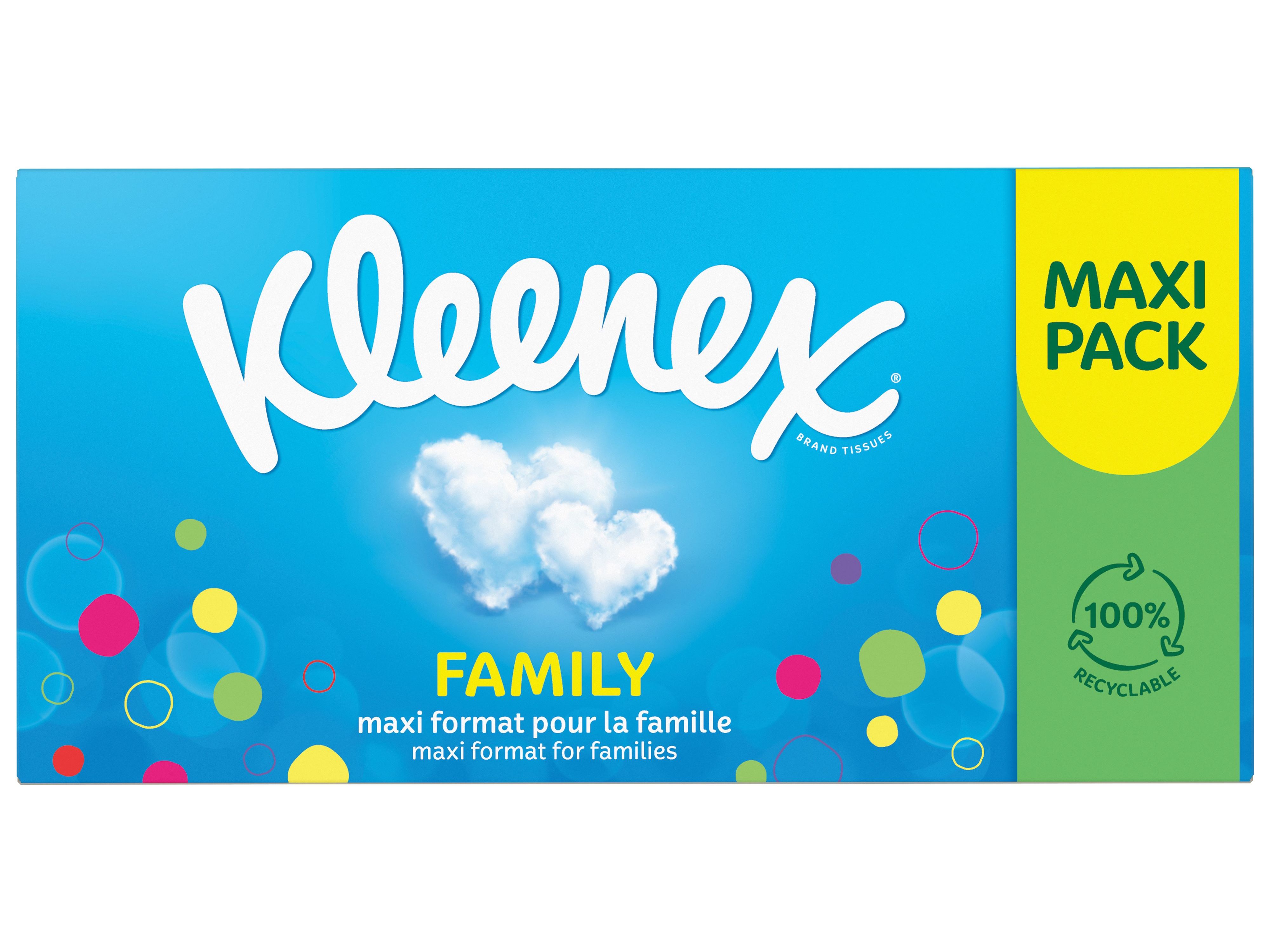 LENÇOS FACIAIS KLEENEX FAMILIY PACK 128UN