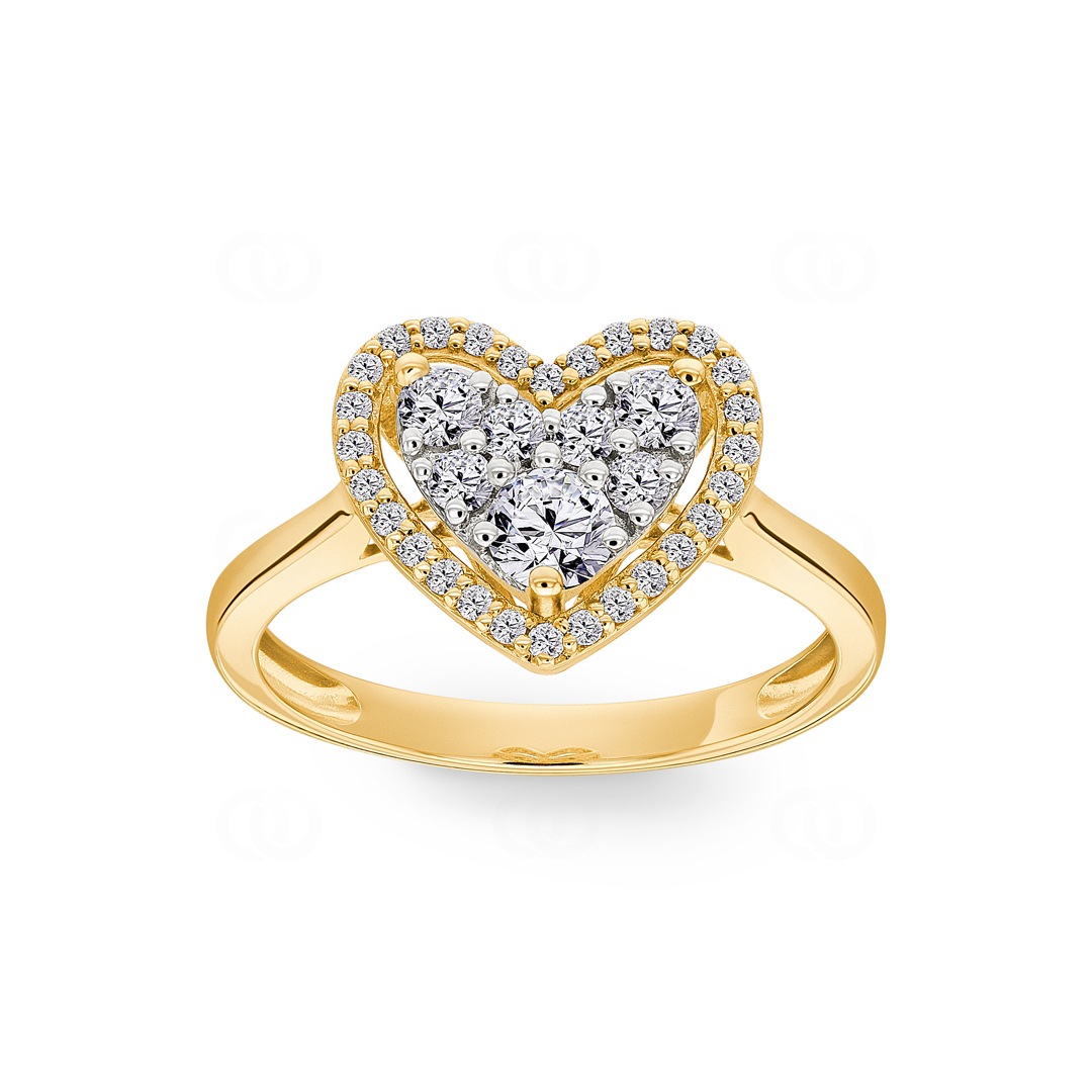 Verlobungsring 750/18 K Gelbgold mit Diamanten 0.51 ct H/si by CHRISTIAN