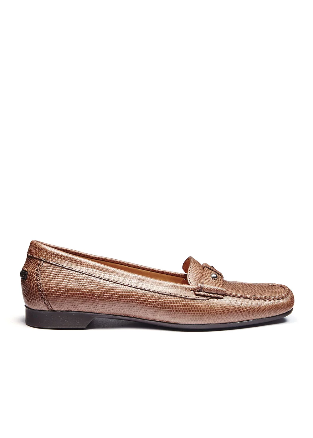 SQUARE BUTTON CUIR BEIGE