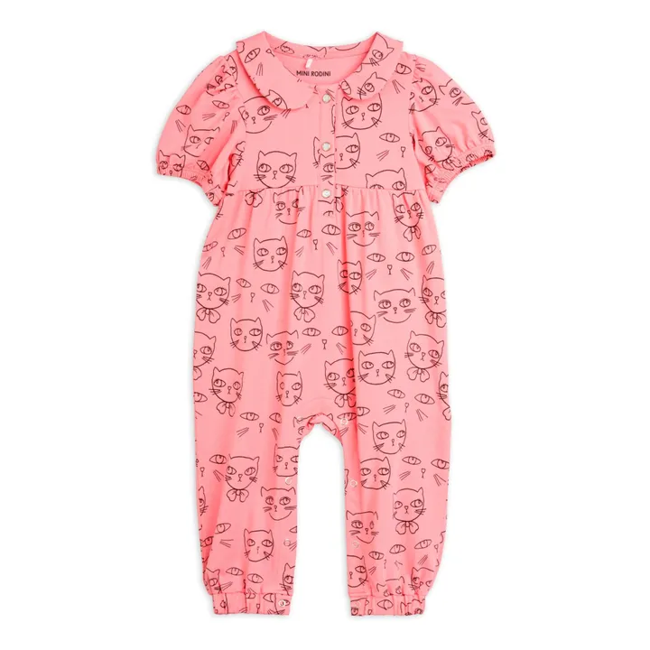 Mini Rodini Combinaison Cathlete Coton Bio | Rose