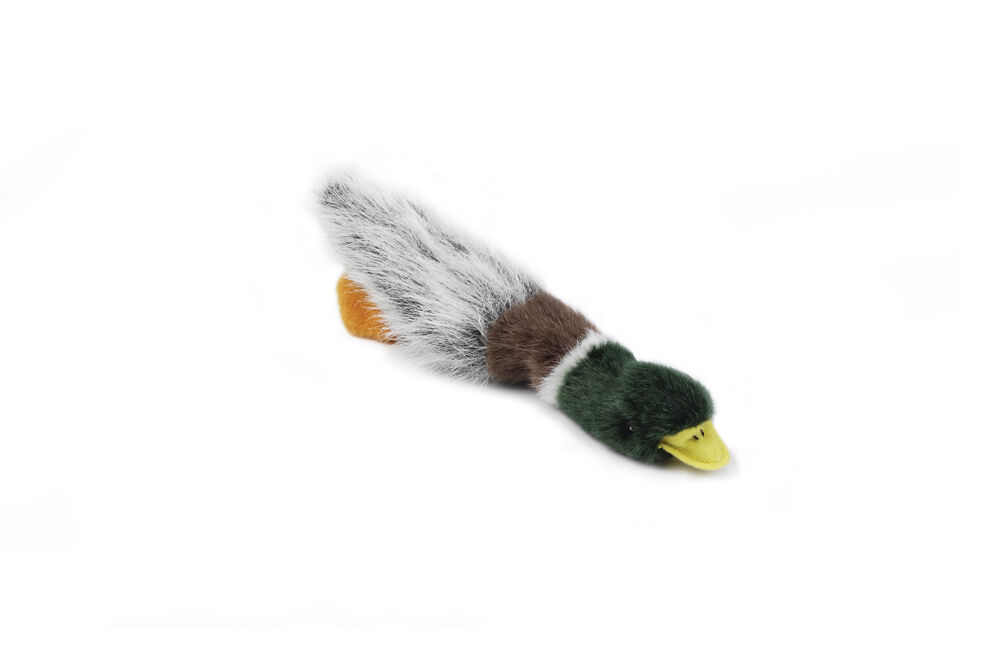 Beeztees Flatino Eend - Knuffel - Hondenspeelgoed - multi - 3x8x2 cm - S