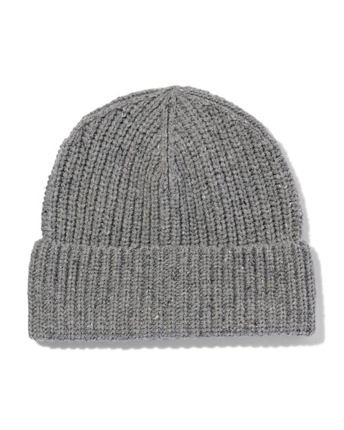bonnet de laine pour homme gris