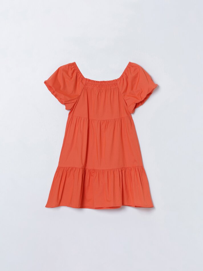 Vestido de popeline - Laranja