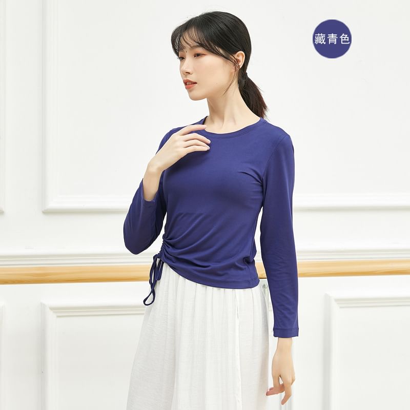 Cossita - Dans-T-shirt met lange mouwen, ronde hals en trekkoord