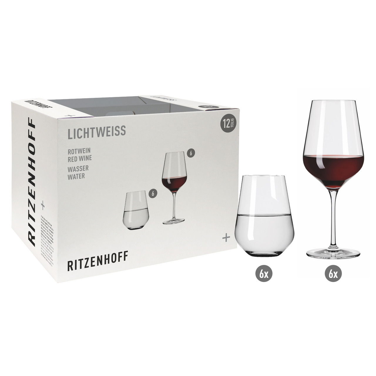 Ritzenhoff Rotweinset 12-tlg. LICHTWEISS