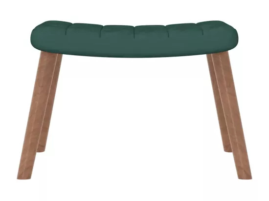 Chaise à bascule avec repose-pied Vert foncé Velours