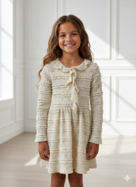 Ruffle Dream Jurk - beige