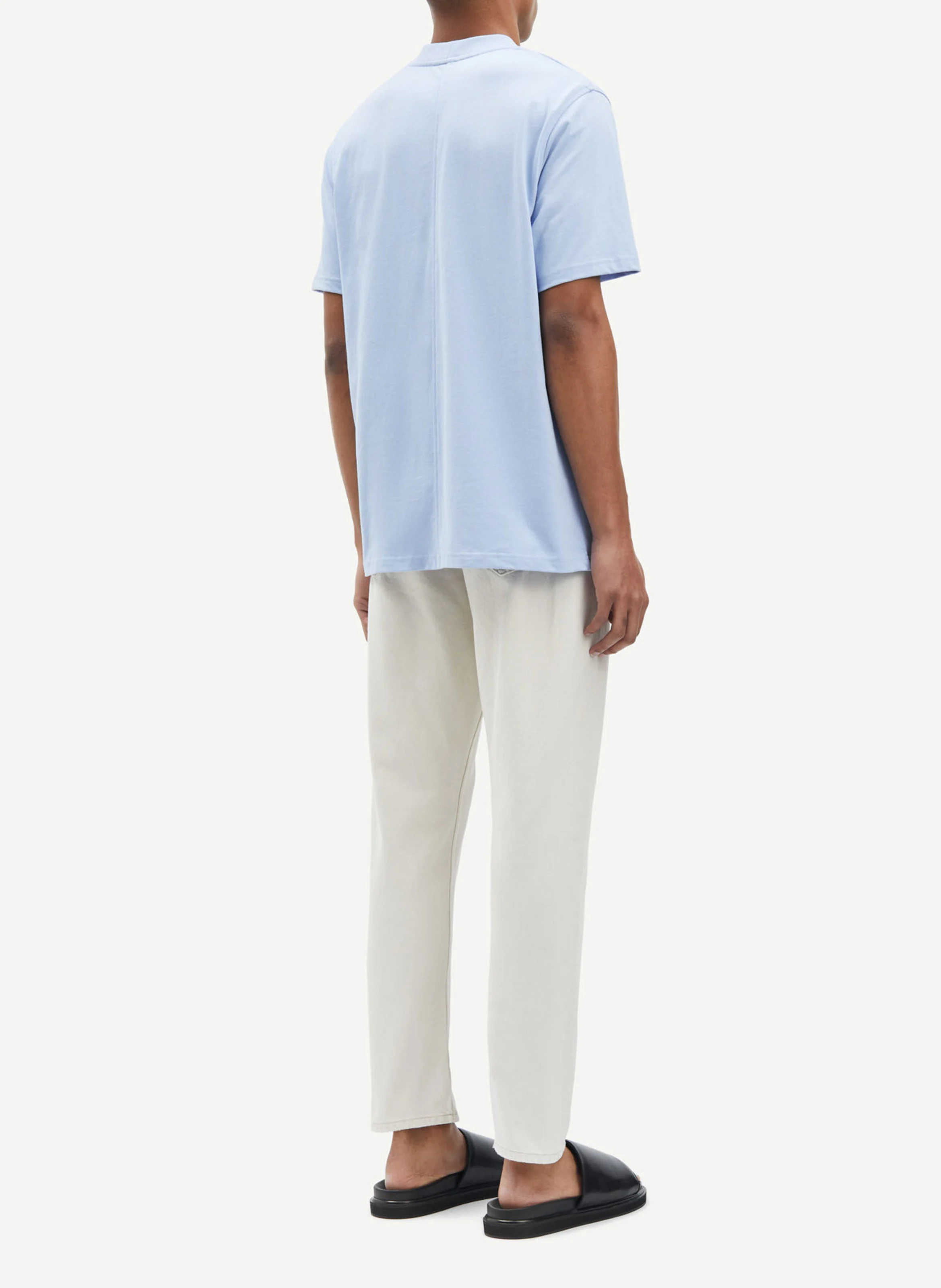 NORSBRO - Tee-shirt col montant regular-fit en coton bio| Bleu