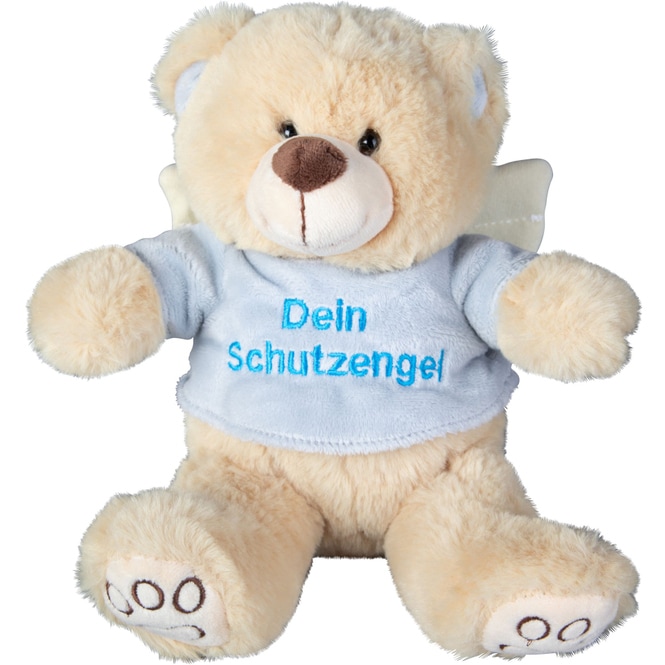Besttoy - Plüsch Bär in beige - mit blauem Shirt und Flügeln