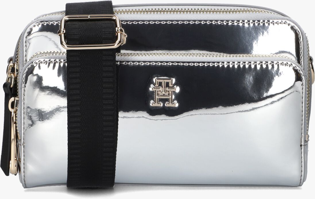 TOMMY HILFIGER zilveren tommy hilfiger schoudertas iconic tommy camera bag metal