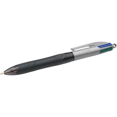 BIC 4 Couleurs Grip Pro - 12 Stylos à bille 4 couleurs