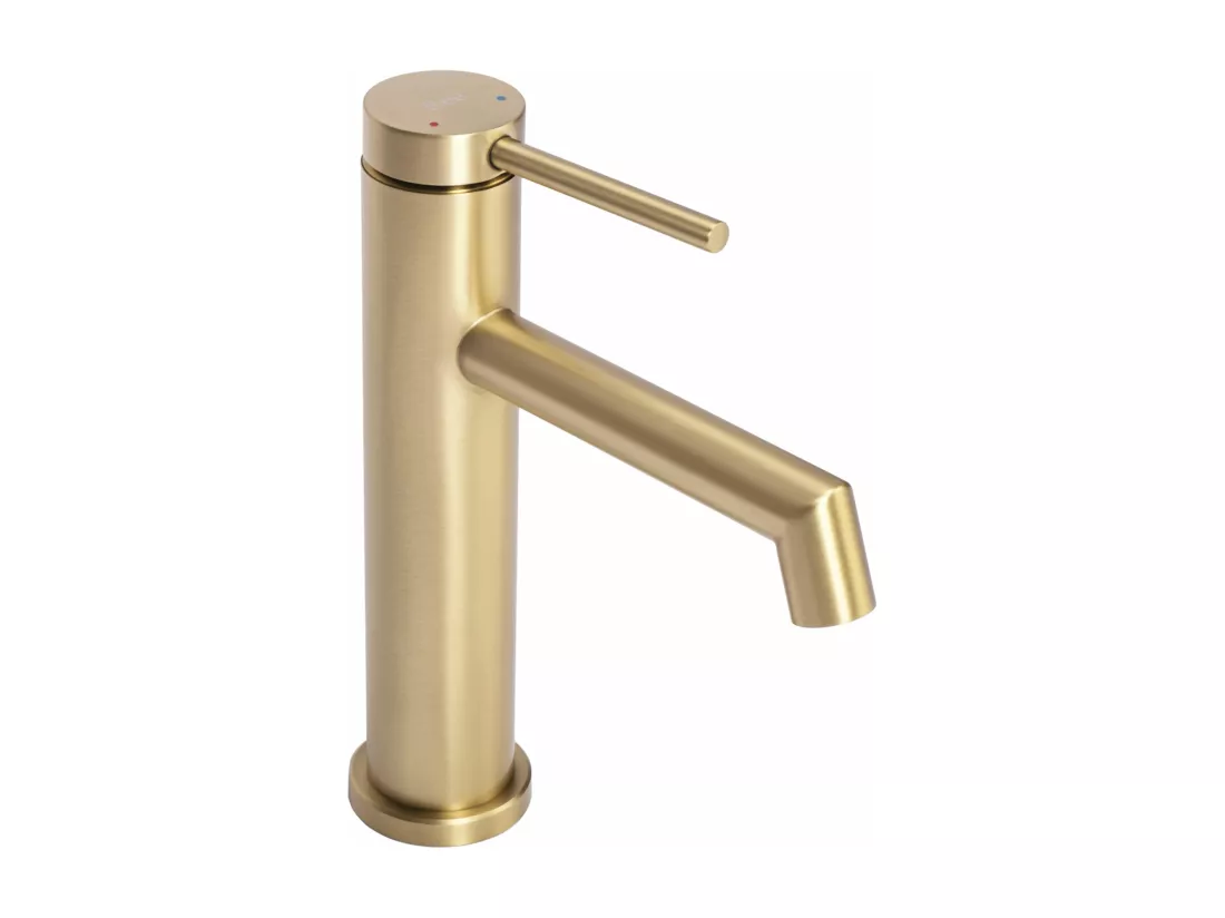 Robinet De Lavabo Rea Js-B310Bg Foss Low Brush Gold