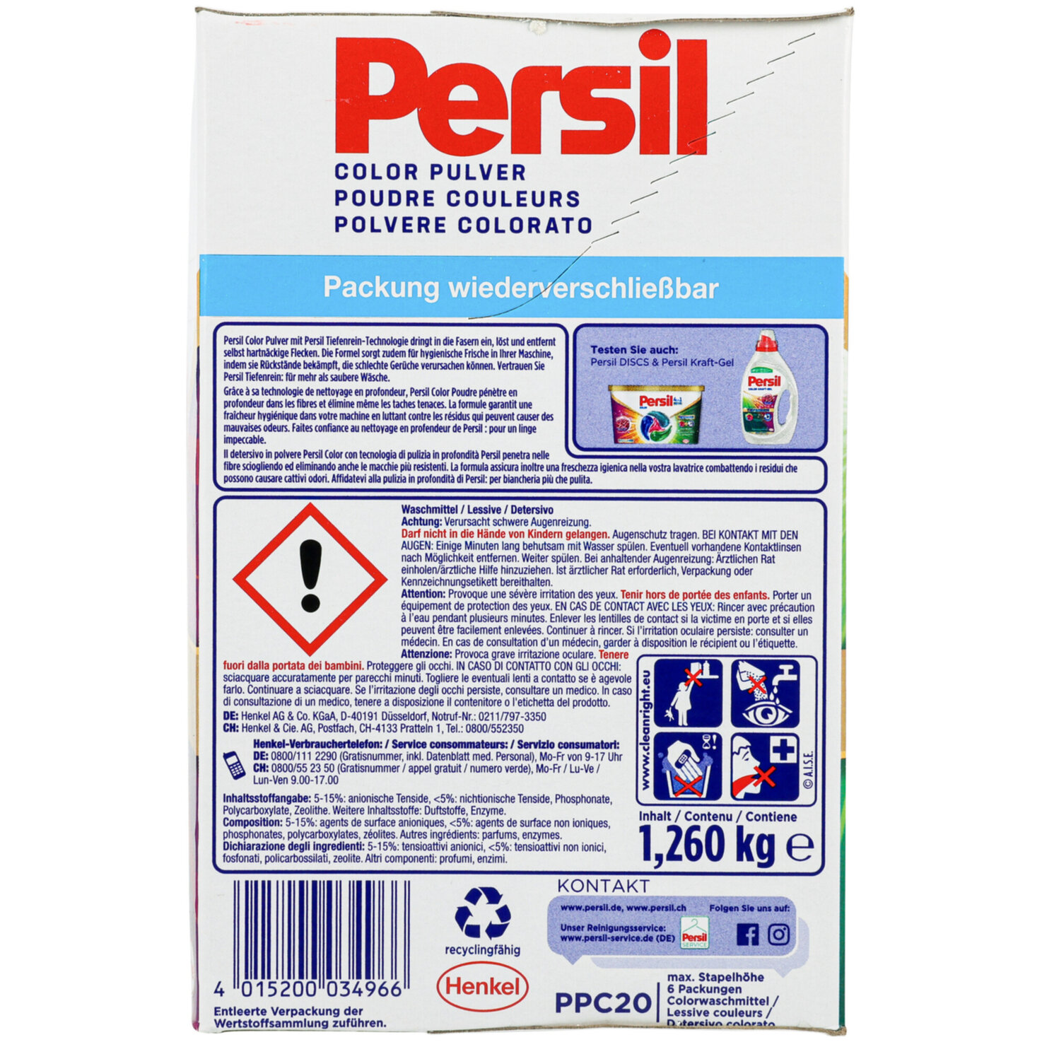 Persil Pulver Color 20 Waschgänge