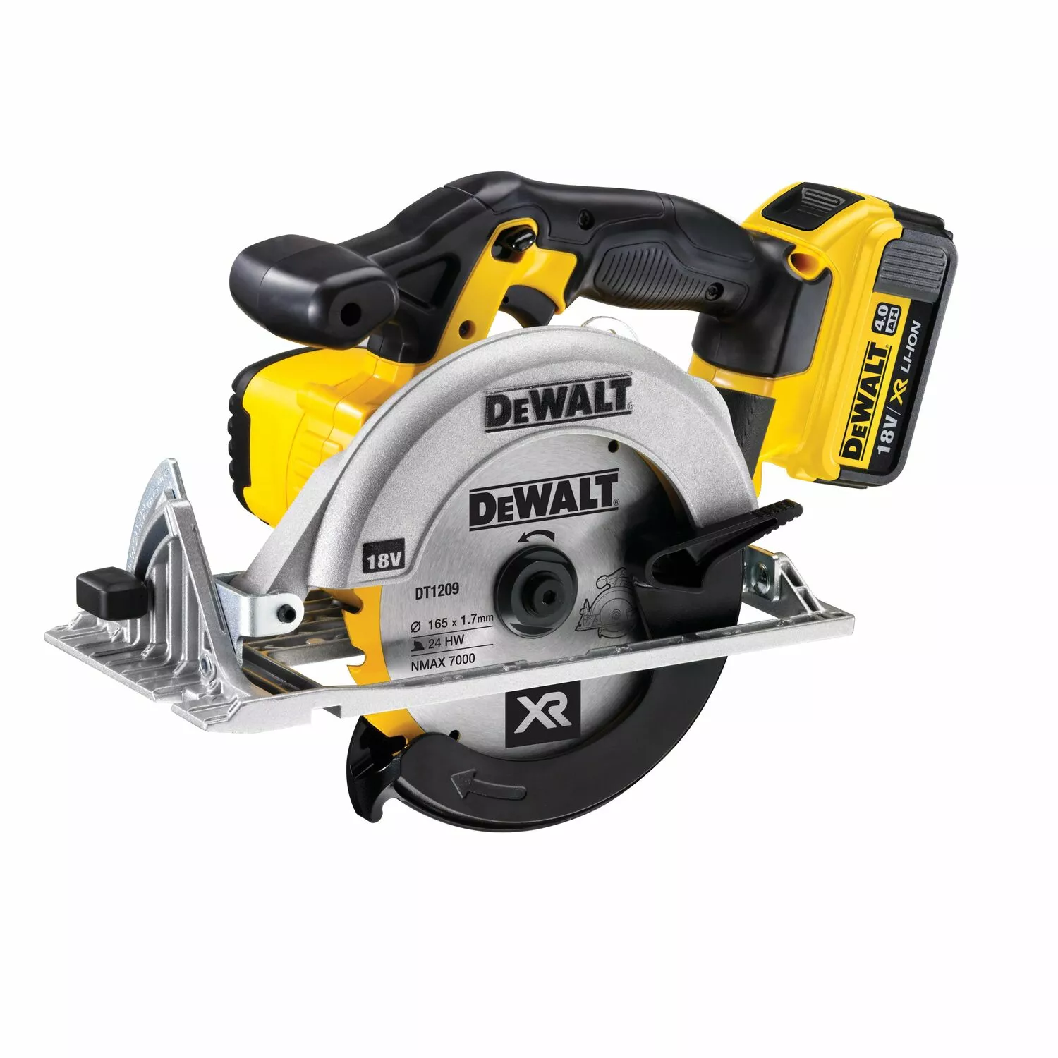 DeWALT DCS391M2 18V Li-Ion Accu cirkelzaag set (2x 4.0Ah accu) in koffer - 165mm