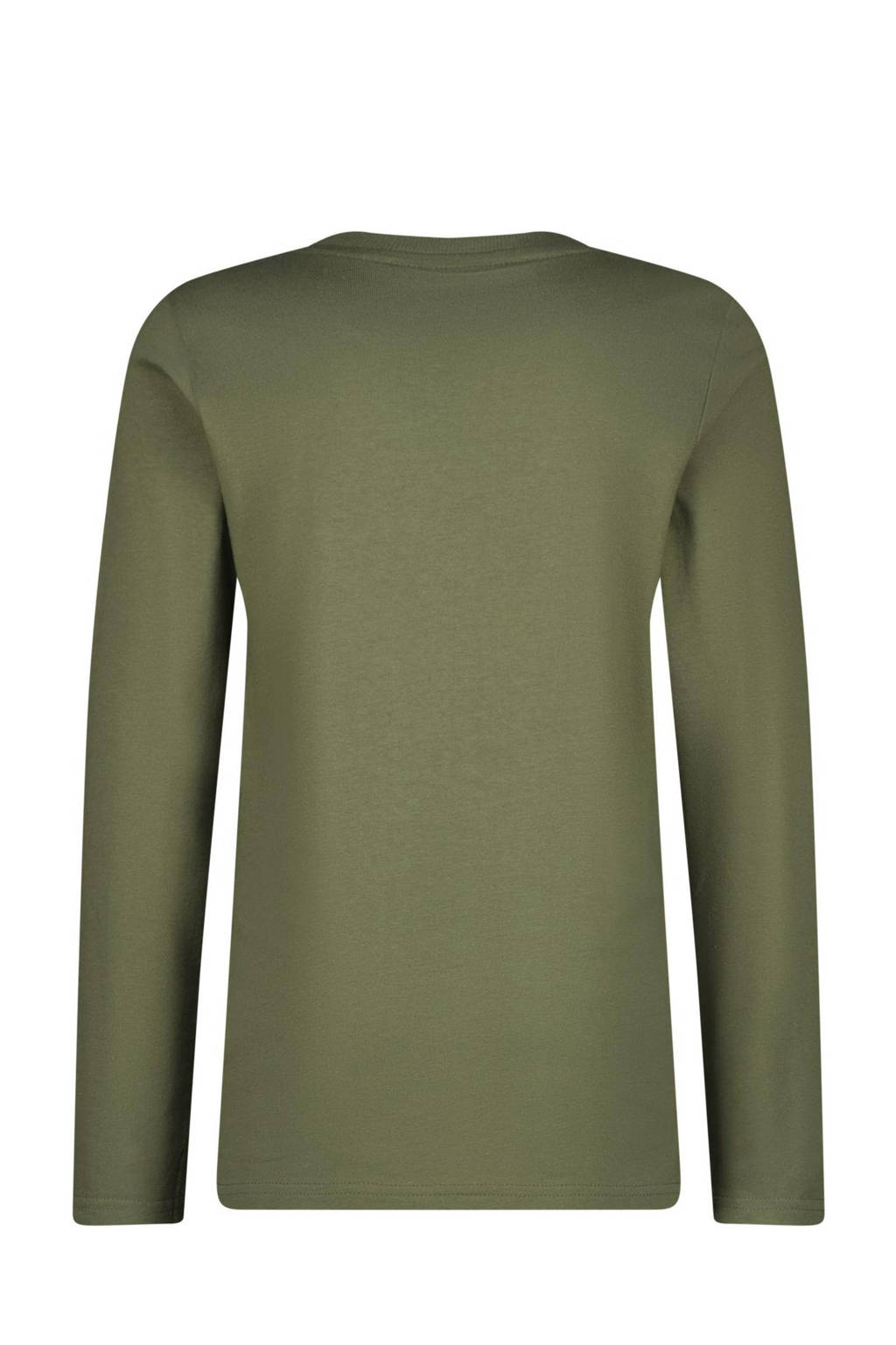 Vingino longsleeve Vior met printopdruk mosgroen