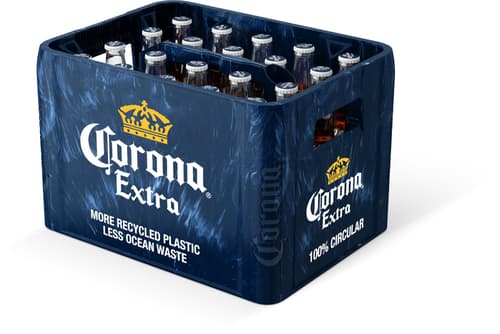 Corona Extra Premium Lager Kiste aus Meeresmüll 20x0,355 l (MEHRWEG)