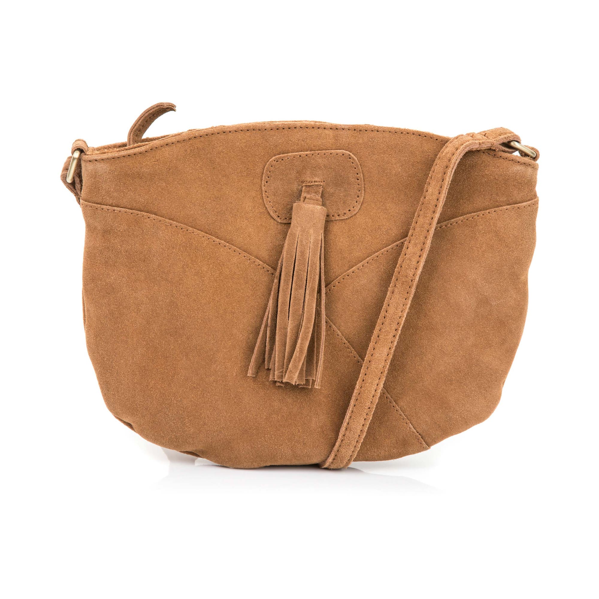 Sac bandoulière en cuir cognac