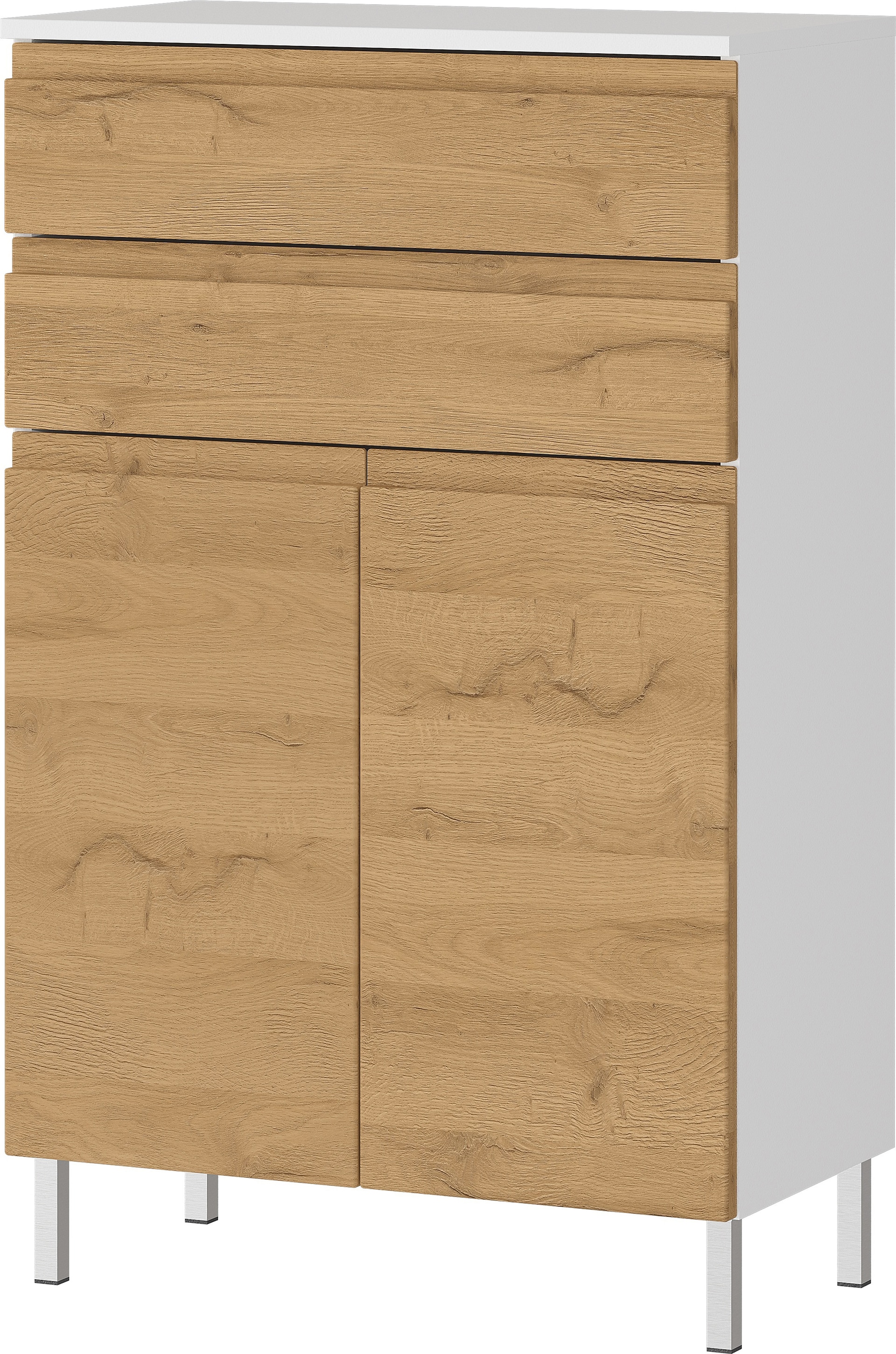 Kommode SOPHIE 60x97x34 weiß/Grandson-Eiche Nb.