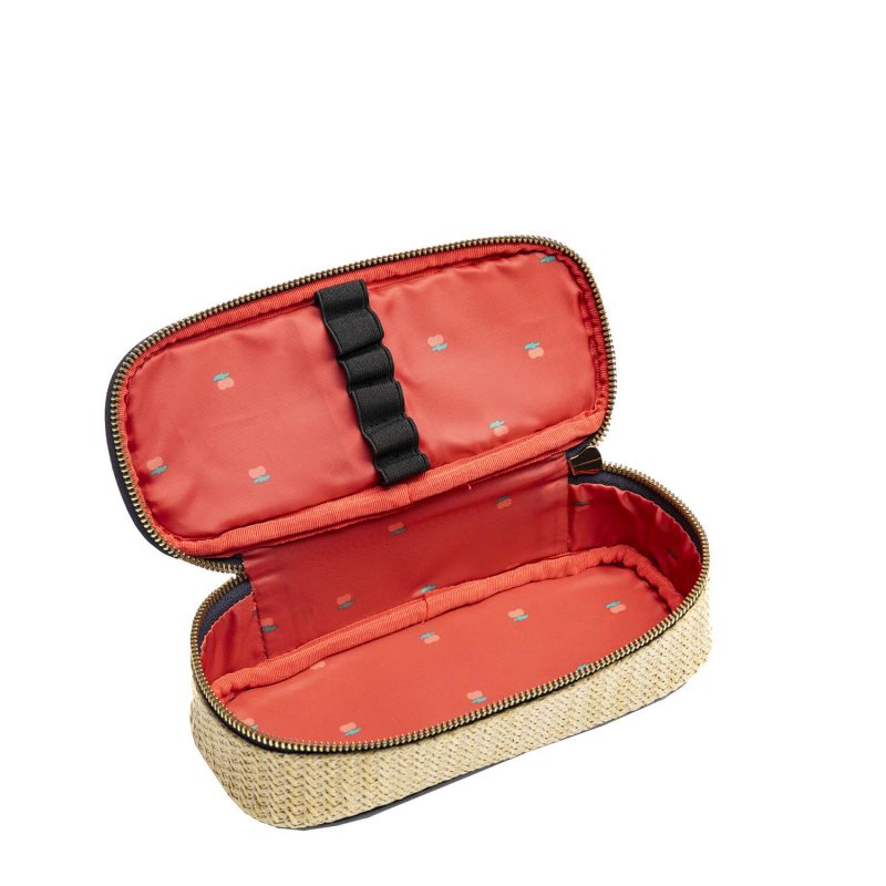 Trousse Pencil Box 20 cm Raffia Cherry