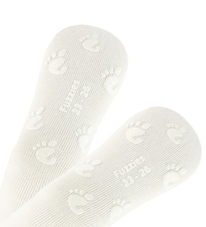 Fuzzies Socken m. Antirutsch - Weiß