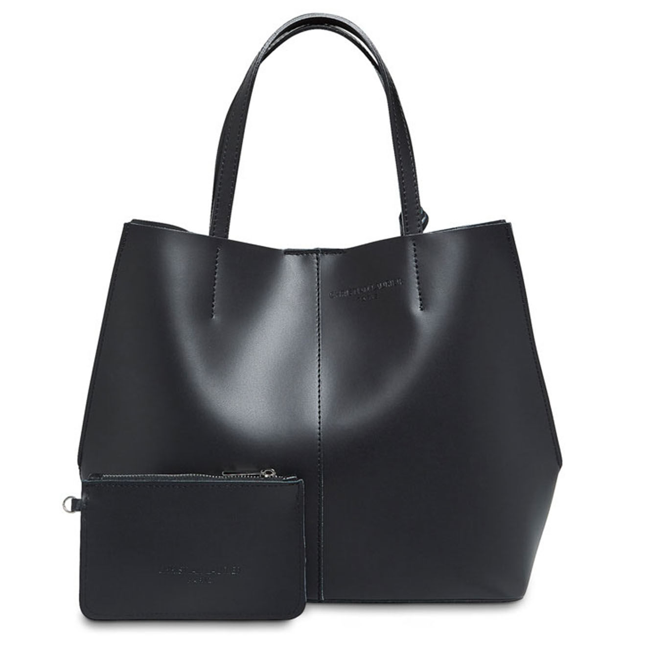 Christian Laurier Sac cabas en Cuir Amy noir - 29x47x15 cm