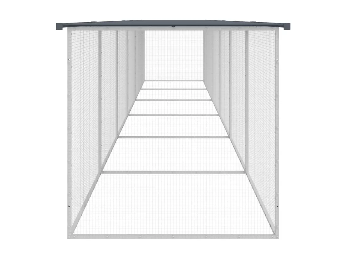 Poulailler avec toit anthracite 603x98x90 cm acier galvanisé