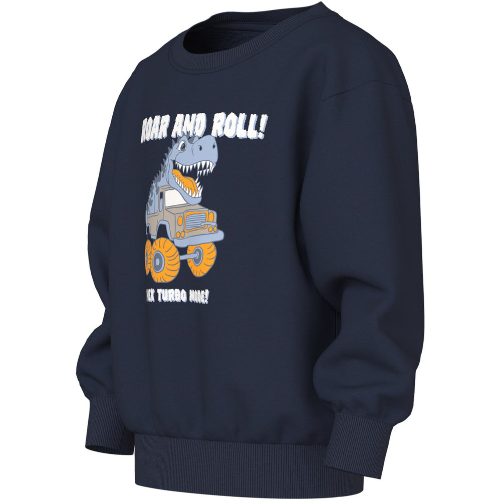 Køb Name It Navy Blazer Dino Car Nmmvildar Ls Nreg Sweat Bru